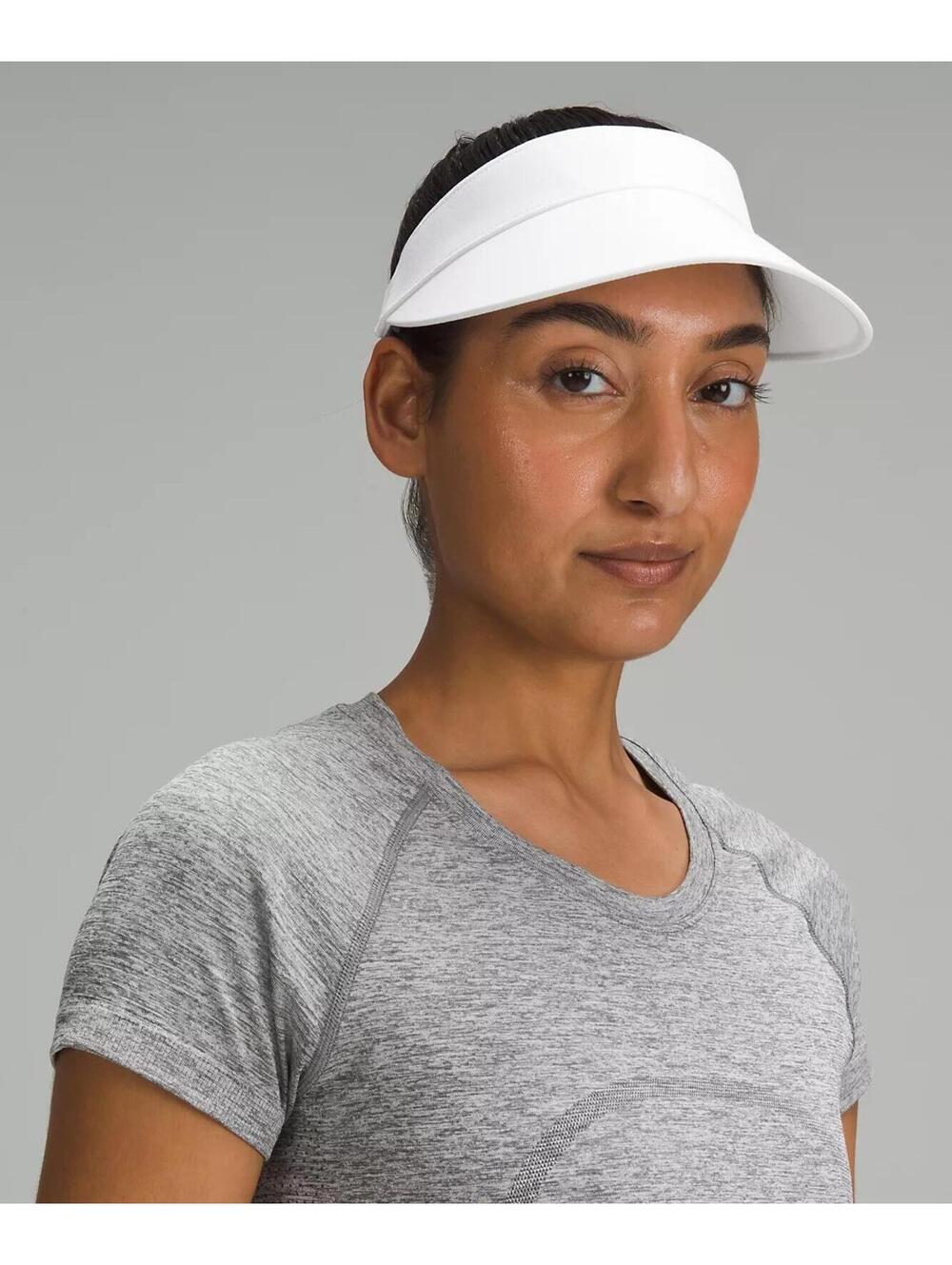 lululemon Fast Paced Wide Band Run Visor Light Blue O/S 56cm NWT Adjustable